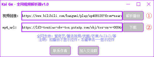 Kai Ge - 全网视频解析器v1.0